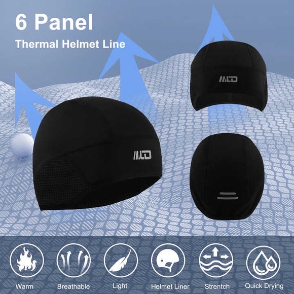 MLD Winter Beanie Hat
Sports Running Motorcycle Cycling Skull Cap Helmet Liner - Picture 4 of 10